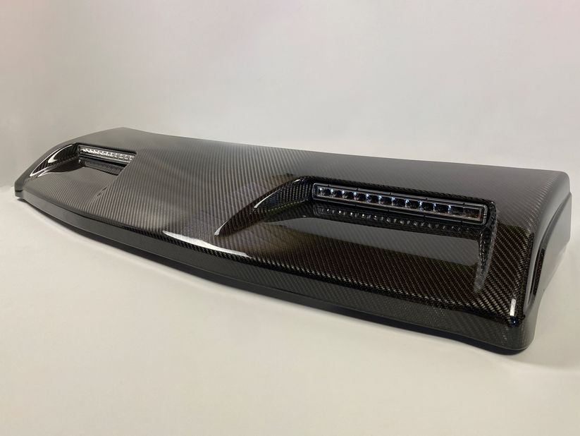 Mercedes-Benz W463A 4x4 Squared Carbon Fiber Front Roof LED Spoiler